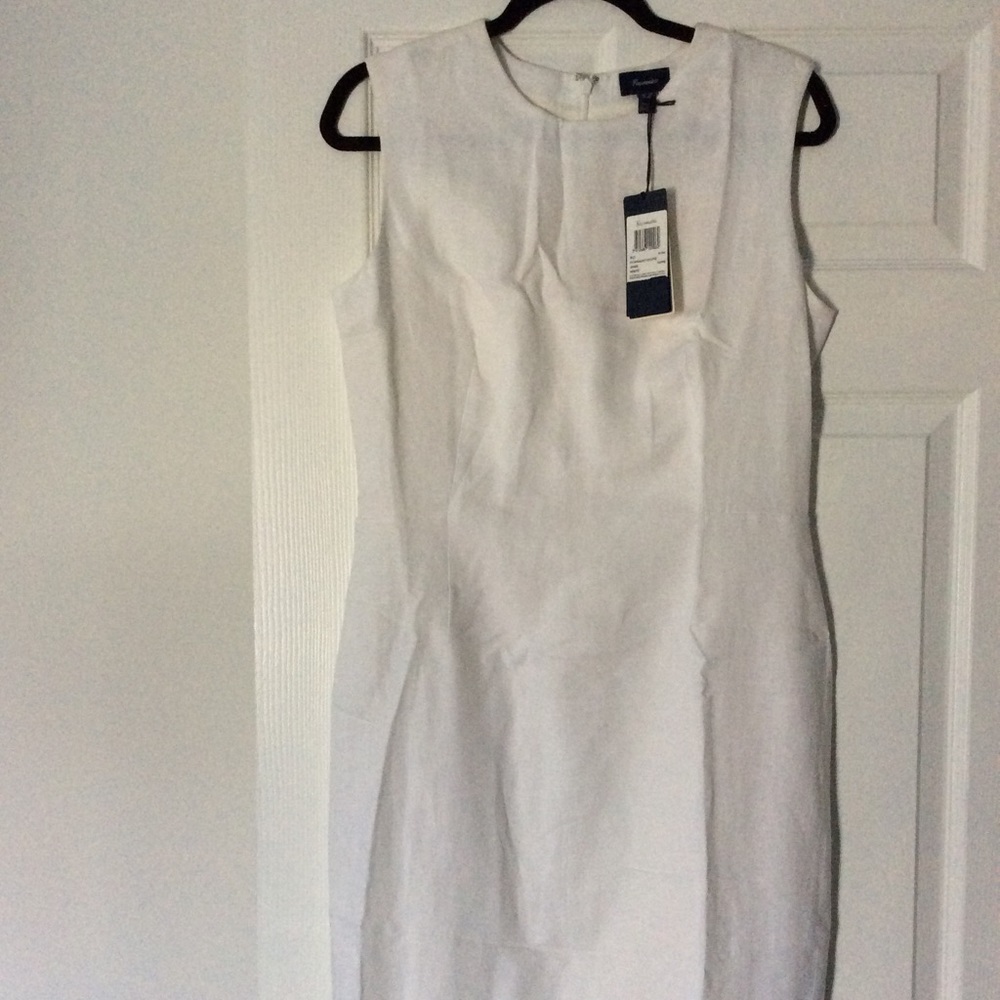 NWT Façonnable White Linen Dress 10
